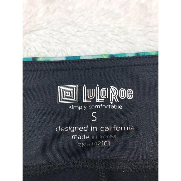 LuLaRoe Jade Capri Leggings Small Black Athletic Workout - Picture 4 of 8